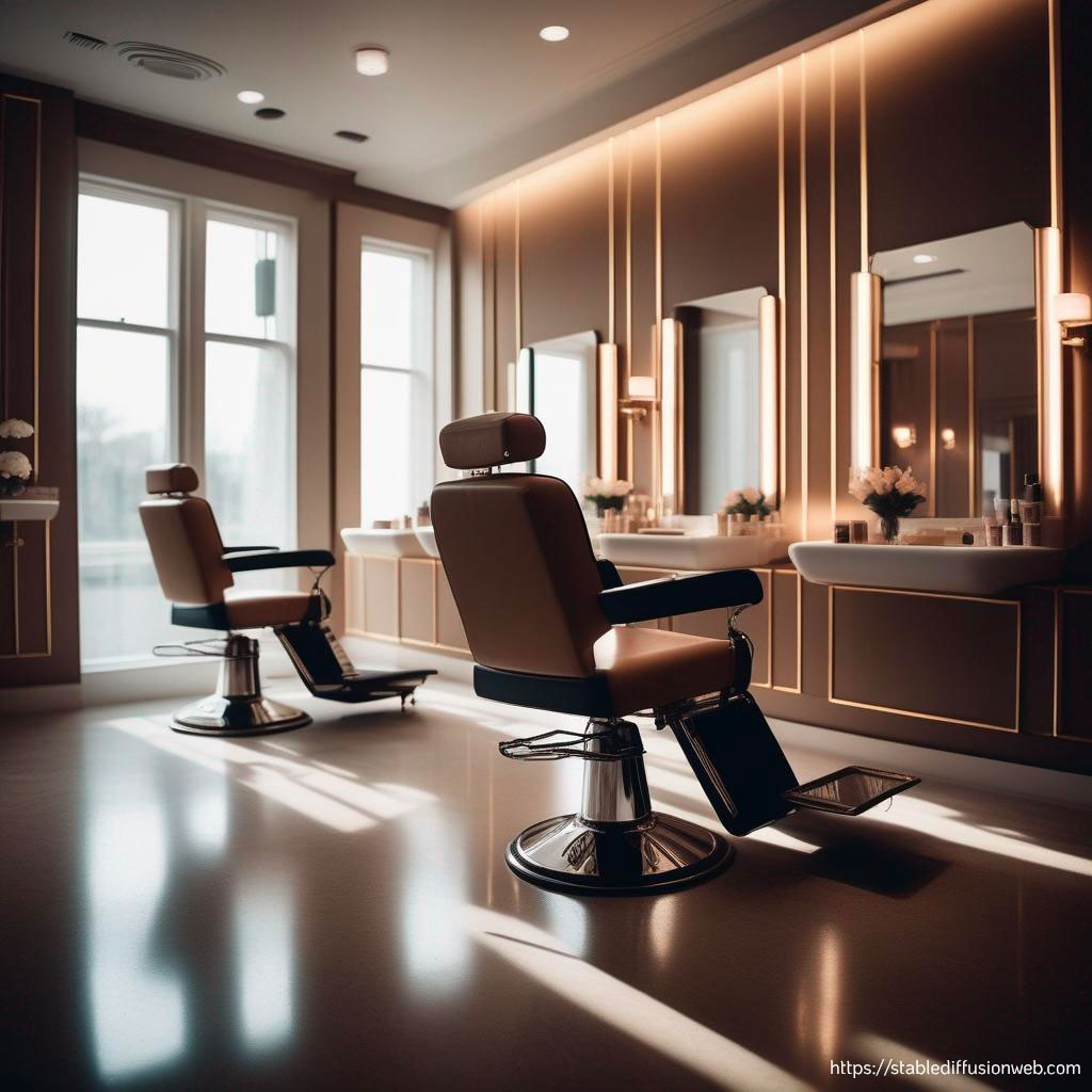 モールディングがおしゃれなサロン、美容院