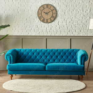 グリーンのソファ